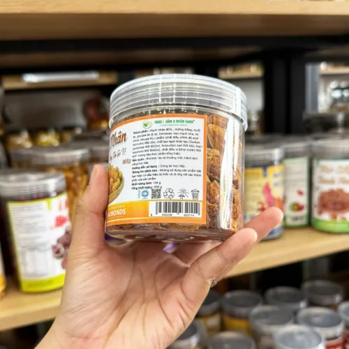 Hạnh Nhân Sấy Tẩm Gia Vị - Hạnh Nhân Rang Bơ Loại Vỏ Dày Mini Thơm Ngon 200g - Hũ Pet