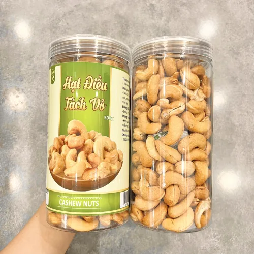 Hạt Điều Rang Muối Tách Vỏ 500g Hộp Pet