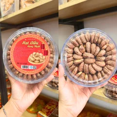 Hạt Điều Xếp Hoa Hộp Tròn 500g(Ba miền)