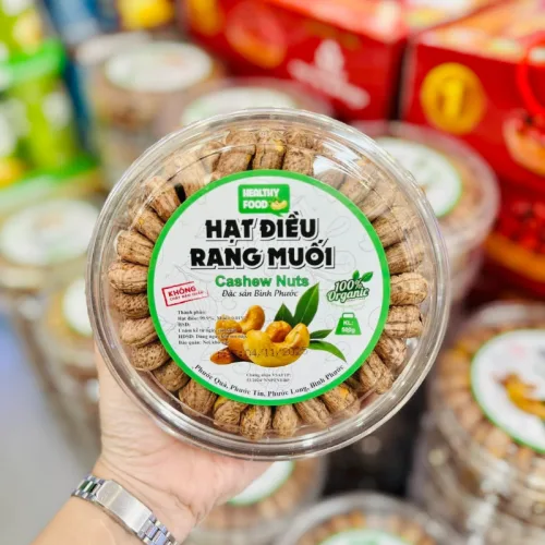 Hạt Điều Rang Muối Xếp Hoa 500g - Hạt Điều Đặc Sản Bình Phước Thơm Ngon