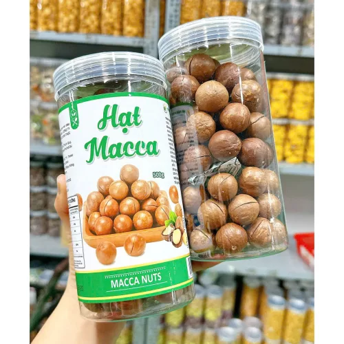 Hạt Macca Tây Nguyên Nứt Vỏ 500g Hộp