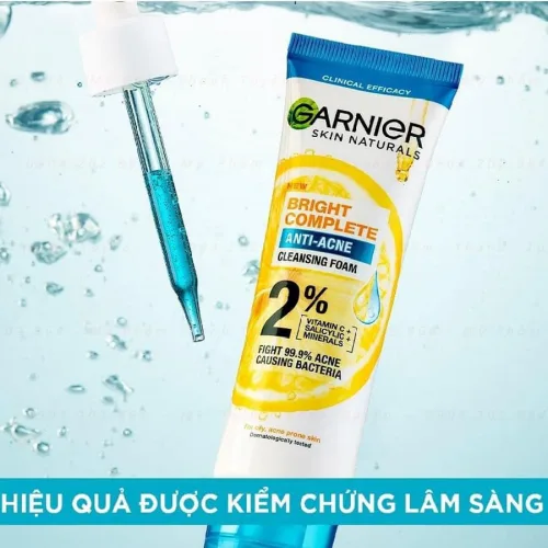 Hiệu quả sử dụng Garnier Bright Complete Anti-Acne Cleansing Foam