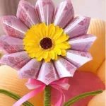 [Không Đèn Chớp] Hoa Gài Tiền - Hoa Gắn Tiền - Hoa Đựng Tiền Hướng Dương Trong Suốt -  Hoa Sáp