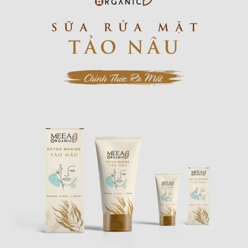 Hôm nay Meea Organic chính thức chào sân sữa rửa mặt Tảo Nâu dòng làm sạch sâu mới của công ty