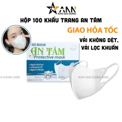 Hộp 100 Khẩu Trang Y Tế An Tâm - Khẩu Trang 3D