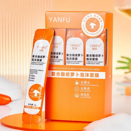 Hộp 12 Mặt Nạ Cà Rốt Sủi Bọt YanFu