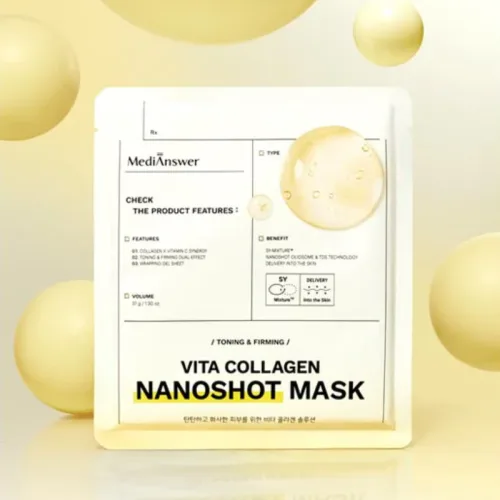 Hộp 5 Miếng Mặt Nạ Collagen MediAnswer - Mặt Nạ Thạch Medianswer Mask Hỗ Trợ Dưỡng Sáng Cải Thiện Lão Hoá Da
