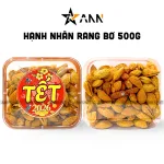 Hộp Hạnh Nhân Rang Bơ Hộp Vuông Tròn 500G Hộp Quà Tết 2026