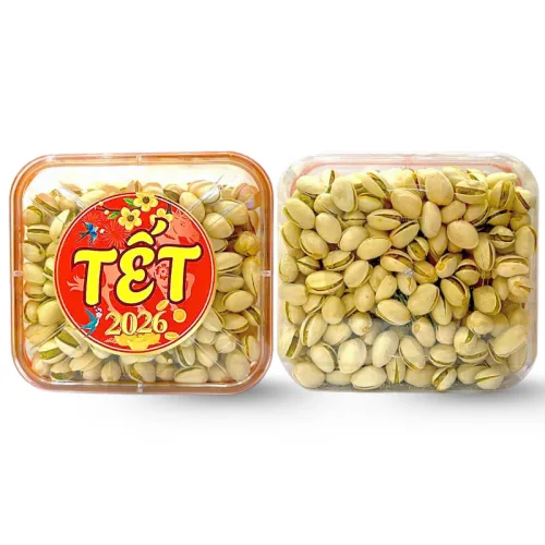 Hộp Hạt Dẻ Cười Hộp Vuông Tròn 500G Hộp Quà Tết 2026