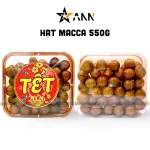 Hộp Hạt Macca Tây Nguyên Hộp Vuông Tròn 550G Hộp Quà Tết 2026