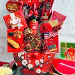 Hộp Quà Tết 3 Màu Đỏ Vàng Xanh – Quà Tặng Tết Sang Trọng – Quà Trang Trí Tết - Giỏ Qùa Tết