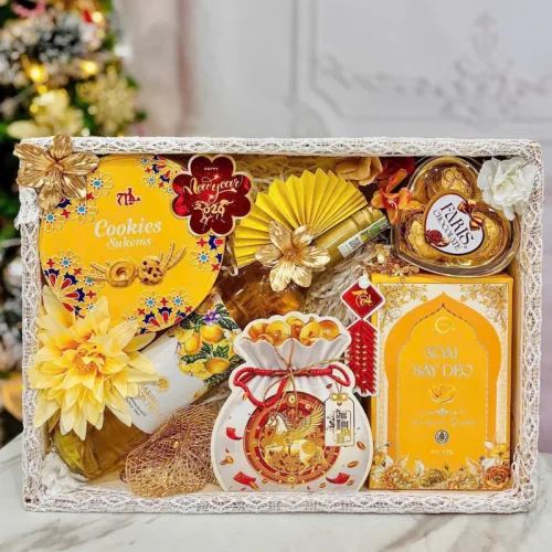 Hộp Quà Tết Chữ Nhật Nhiều Mẫu - Quà Tặng Tết Sang Trọng - Quà Trang Trí Tết