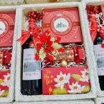 Hộp Quà Tết Chữ Nhật Rượu Vang Nho - Quà Tặng Tết - Quà Trang Trí Tết - Giỏ Quà Tết