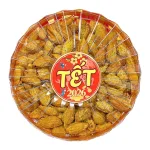 Hộp Quà Tết Hạnh Nhân Rang Bơ 350g - Hộp Sun Khía Hộp Quà Tết 2026