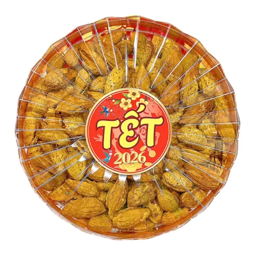 Hộp Quà Tết Hạnh Nhân Rang Bơ 350g - Hộp Sun Khía Hộp Quà Tết 2026