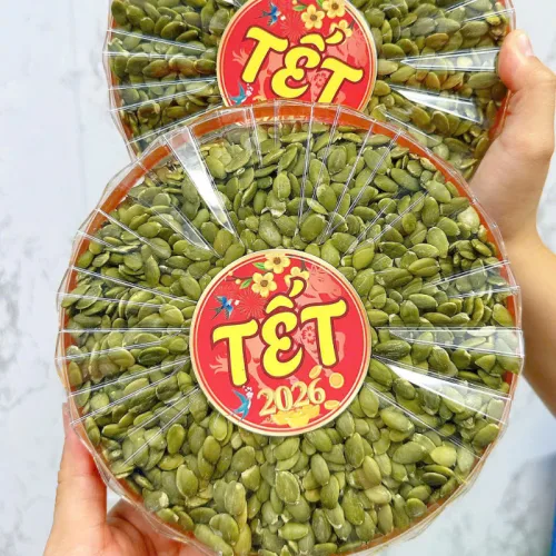 Hộp Quà Tết Hạt Bí Xanh Sấy Mộc Thơm Ngon 500g - Hộp Sun Khía Hộp Quà Tết 2026