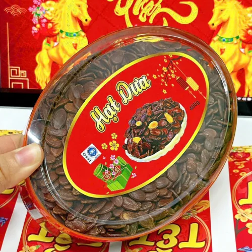 Hộp Quà Tết Hạt Dưa Loại Ngon 400g - Hộp Ovan Hộp Quà Tết 2026