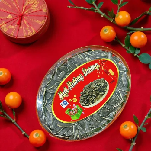 Hộp Quà Tết Hạt Hướng Dương 300g - Hộp Ovan Hộp Quà Tết 2026