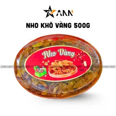 Hộp Quà Tết Nho Vàng 500g - Hộp Ovan Hộp Quà Tết 2026