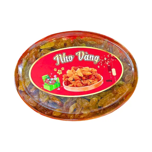Hộp Quà Tết Nho Vàng 500g - Hộp Ovan Hộp Quà Tết 2026