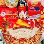Hộp Quà Tết Rượu Bánh Kẹo Sang Trọng – Set Quà Cao Cấp - Quà Trang Trí Tết Biếu Ai Cũng Hợp - Giỏ Quà Tết