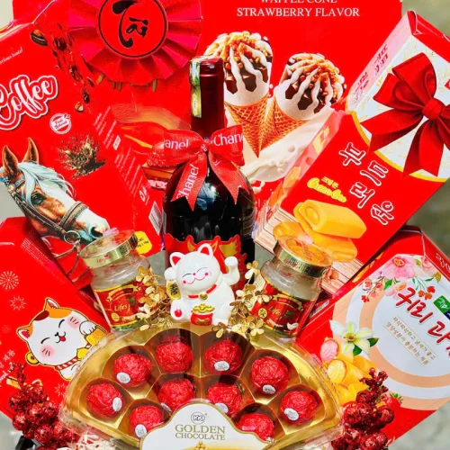 Hộp Quà Tết Sang Trọng – Set Quà Cao Cấp - Quà Trang Trí Tết - Giỏ Quà Tết