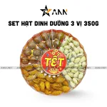 Hộp Quà Tết Set Hạt Dinh Dưỡng Tam Vị 350g - Hộp Sun Khía Hộp Quà Tết 2026