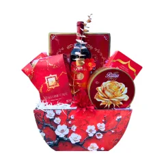 Hộp Quà Trang Trí Tết – Quà Tặng Tết Sang Trọng – Set Quà Cao Cấp - Giỏ Quà Tết