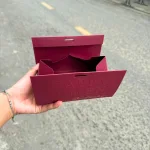 Hộp Quà Đựng Son Mỹ Phẩm Tam Giác Có Nơ Xinh Xắn - Hộp Quà Tặng Bằng Giấy Sang Xịn