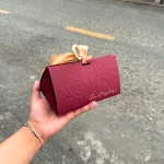 Hộp Quà Đựng Son Mỹ Phẩm Tam Giác Có Nơ Xinh Xắn - Hộp Quà Tặng Bằng Giấy Sang Xịn