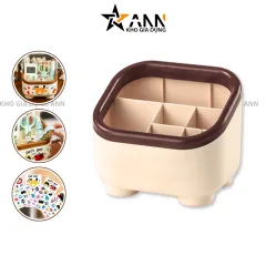 Hộp Đựng Bút Nhiều Ngăn - Hộp Đựng Mỹ Phẩm 7 Ngăn Dễ Thương 15×12,5x11cm