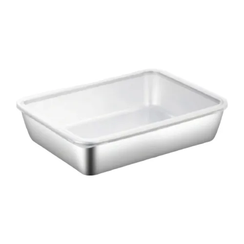 Combo 2 Hộp Đựng Thực Phẩm Lạnh Inox Size To 26x20x5cm