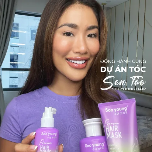 Hot Tiktoker Vy Phạm 1.3m Follow đồng hành cùng dự án Sen Tảo SooYoung Hair