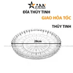 Đĩa Thủy Tinh Đựng Hoa Quả Hình Tròn 28cm