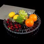 Đĩa Thủy Tinh Đựng Hoa Quả Hình Tròn 28cm