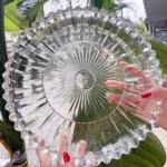 Đĩa Thủy Tinh Đựng Hoa Quả Hình Tròn 28cm