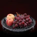 Đĩa Thủy Tinh Đựng Hoa Quả Hình Tròn 28cm