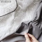 Jum ống kaki xám bo thun eo