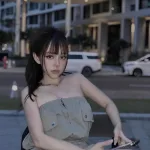 Jum ống kaki xám bo thun eo