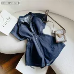 Jump jean cổ sơ mi