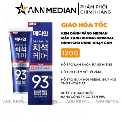 Kem Đánh Răng Median Màu Xanh Dương Dental IQ Tartar Toothpaste 93% Original 120g