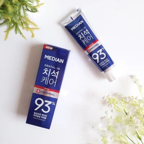 Kem Đánh Răng Median Màu Xanh Dương Dental IQ Tartar Toothpaste 93% Original 120g