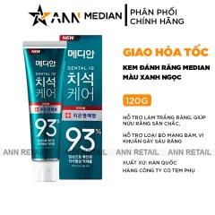 Kem Đánh Răng Median Màu Xanh Ngọc Dental IQ 93%  Tartar Protection Toothpaste Gum 120g