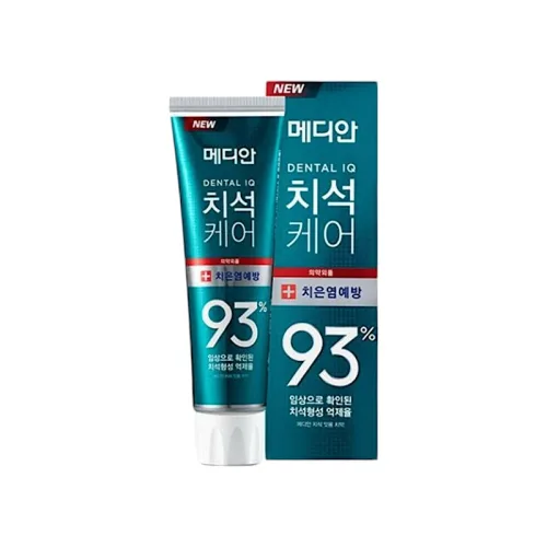 Kem Đánh Răng Median Màu Xanh Ngọc Dental IQ 93%  Tartar Protection Toothpaste Gum 120g