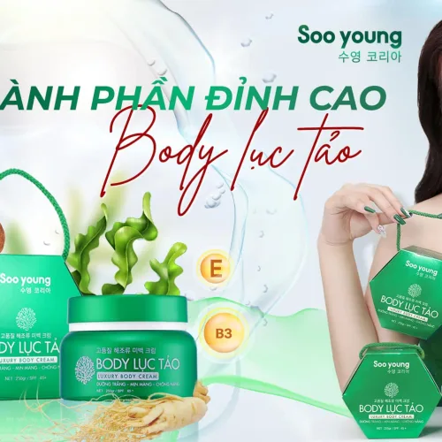 Kem body lục tảo Soo Young và bảng thành phần đỉnh cao