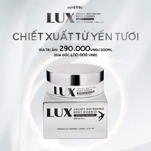 Kem body Lux – tinh chất yến tươi & collagen