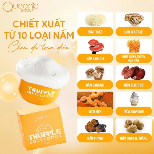 Kem Body Nấm Queenie Skin 180g - Tặng 1 Tẩy Tế Bào Chết Queenie Skin 50g