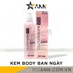 Kem Body Prettyskin Màu Hồng Ban Ngày Glutathione V10 Alpha Arbutin Body Lotion 250ml