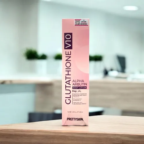 Kem Body Prettyskin Màu Hồng Ban Ngày Glutathione V10 Alpha Arbutin Body Lotion 250ml