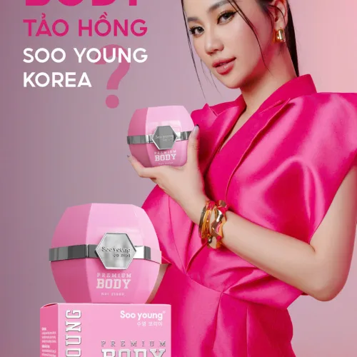 Kem Body Tảo Hồng Soo Young Tặng kèm kích trắng tảo hồng